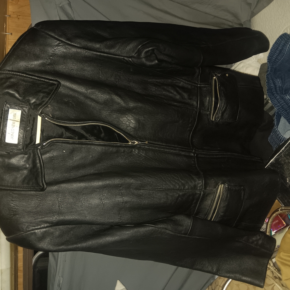Jones New York Black Bomber Jacket